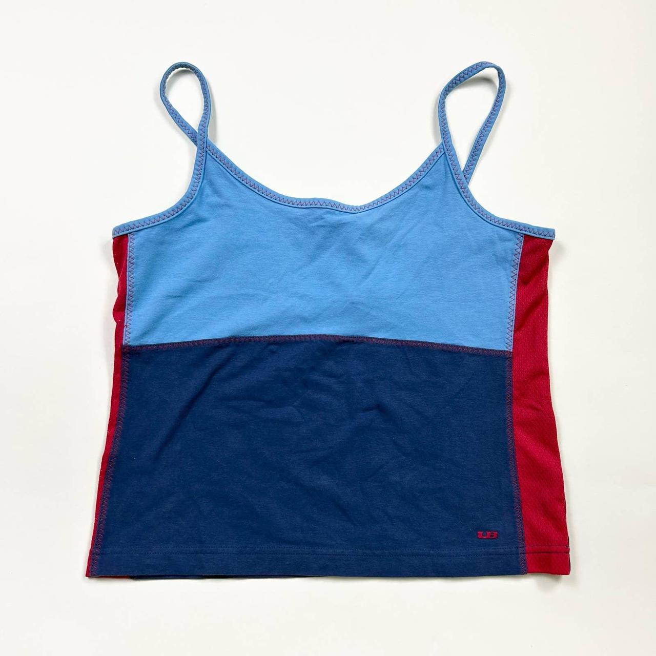 Union Bay Women's Blue and Red Vest Depop