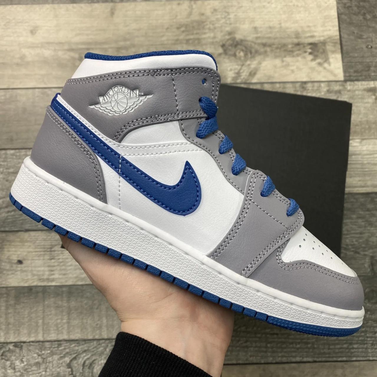 Jordan 1 Mid True Blue, Brand New in Box. Deadstock... - Depop