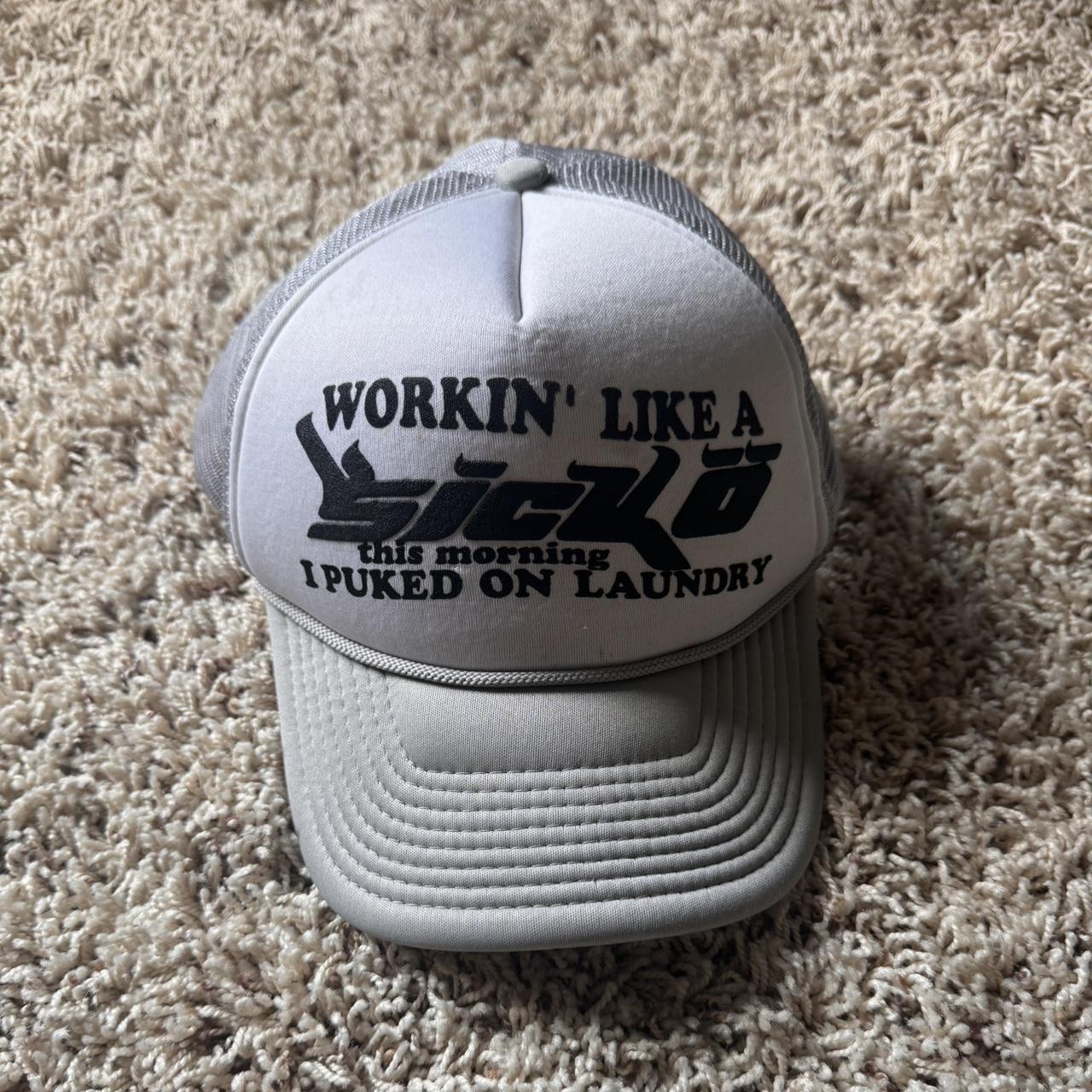 NEW SICKO Gray Working Like a Sicko Trucker Hat | eBay