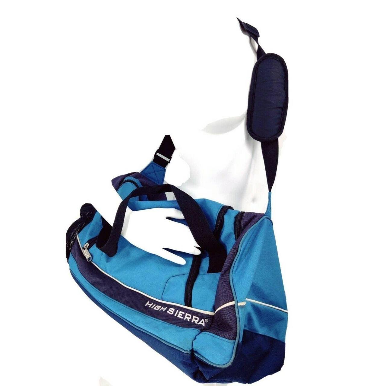 Black and Blue Sports Travel Duffel Bag
