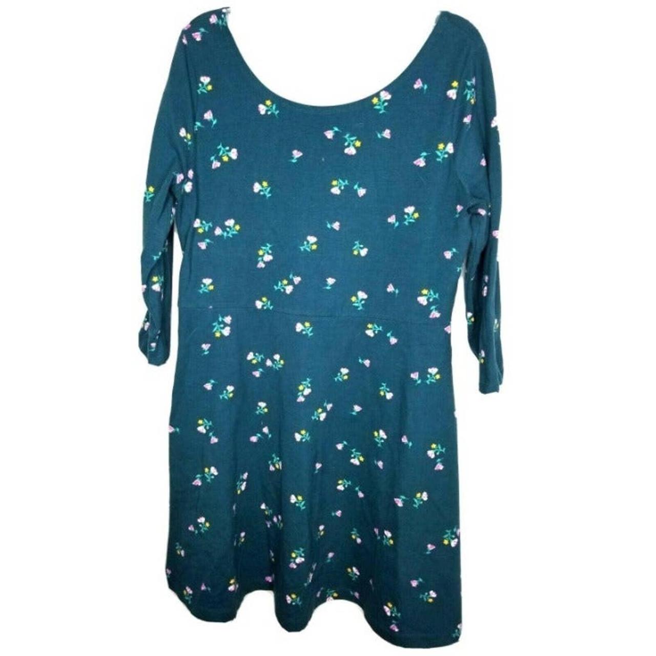 Old Navy Floral Green Modest Dress XL Extra Large... Depop