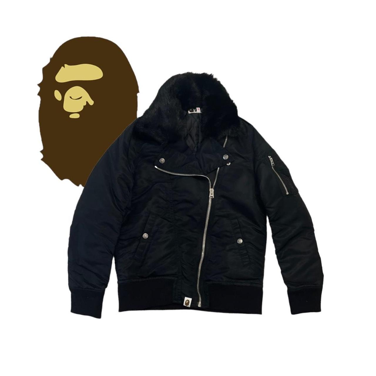 Women's Bape Jacket A Bathing Ape in black, size xs... Depop