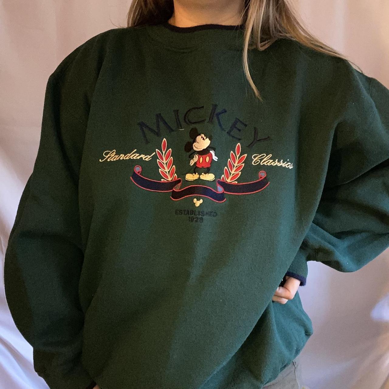 Mickey mouse discount green crew neck