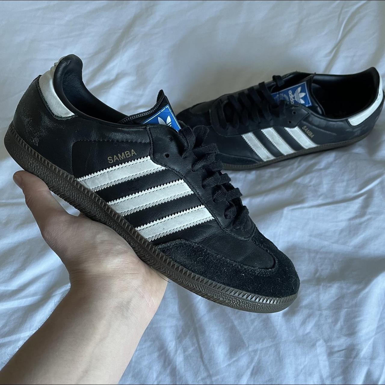 Adidas Men's Black and White Trainers | Depop