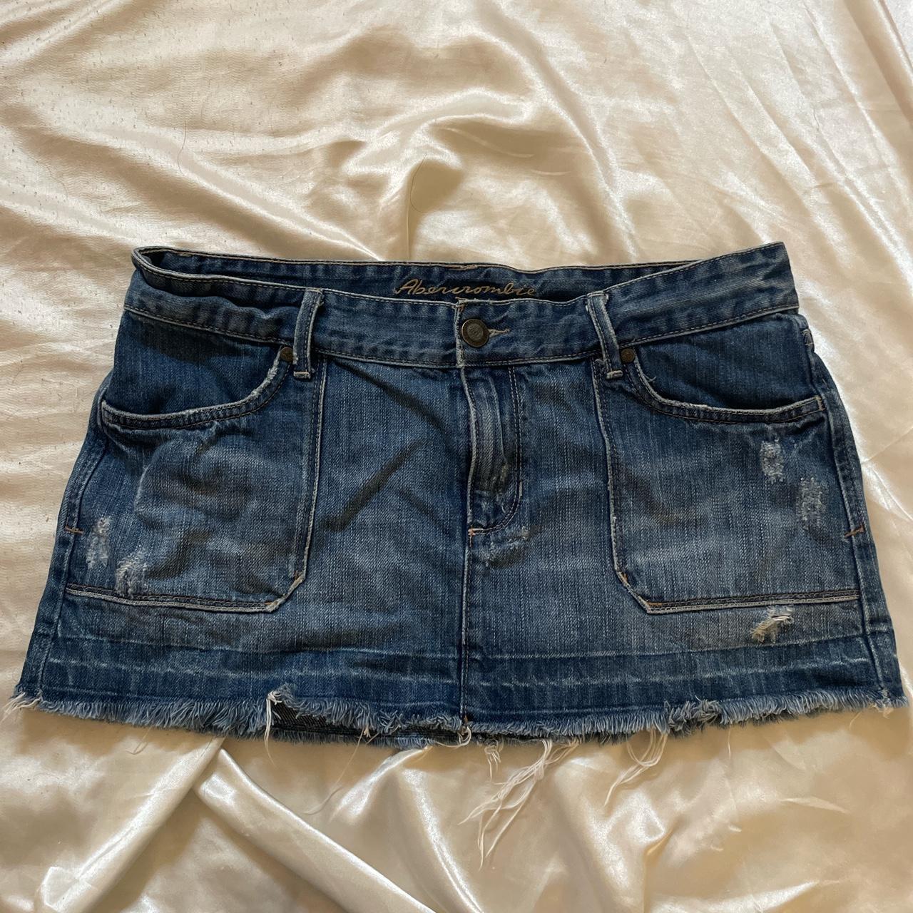 Vintage early 2000s Abercrombie and Fitch micro mini... - Depop