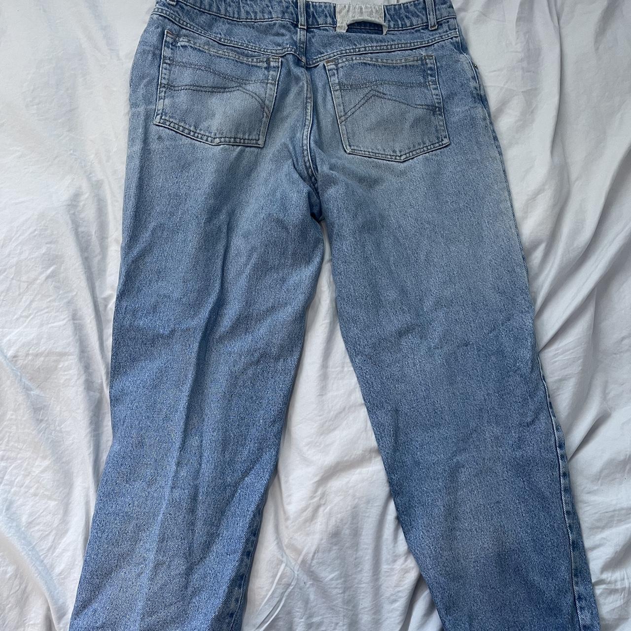 VINTAGE WASHED BAGGY 90s JEANS Light blue washed... - Depop