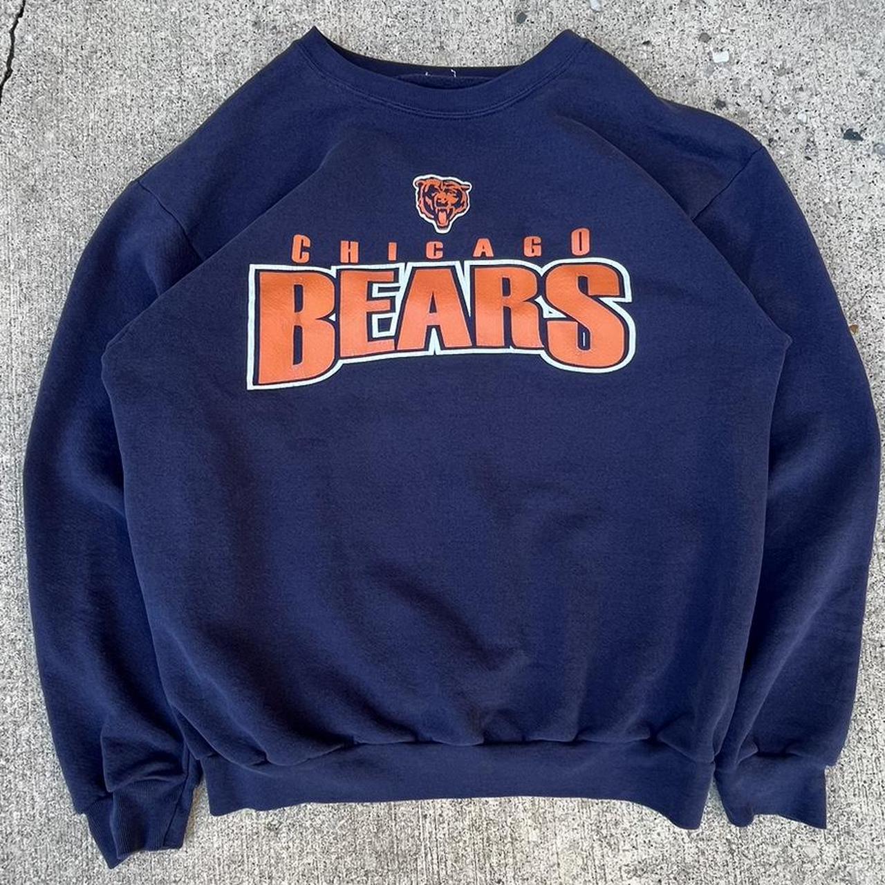 Vintage 90s faded Chicago bears crewneck spellout... - Depop