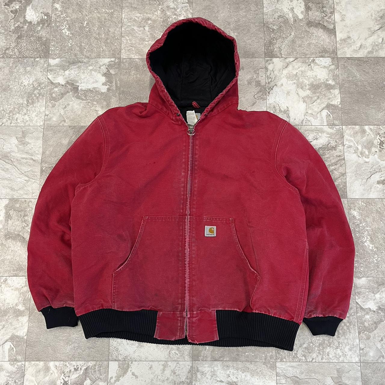 Y2k Red Carhartt Faded Canvas Gorpcore Outdoor - Depop