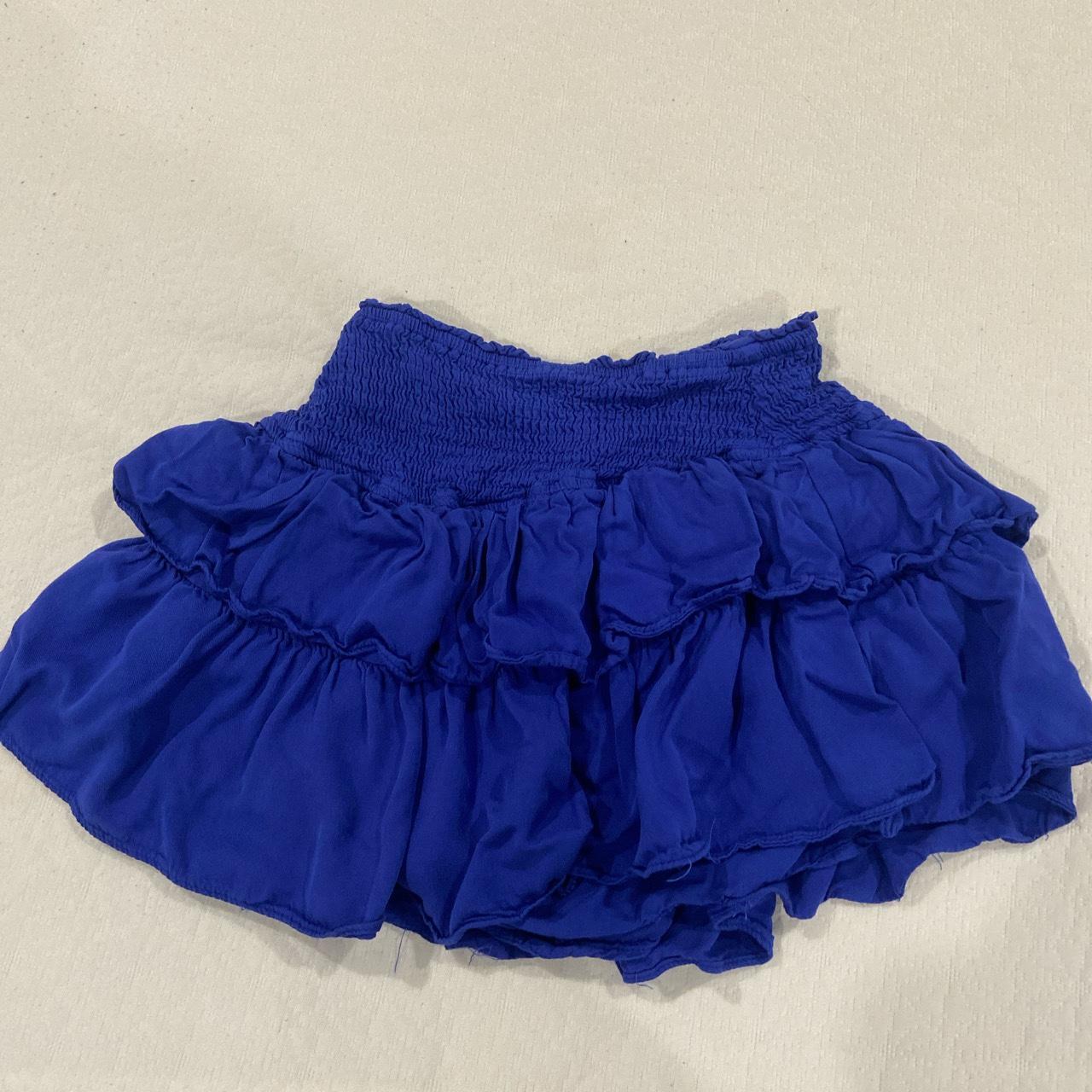 Ruffle skirt royal blue sale