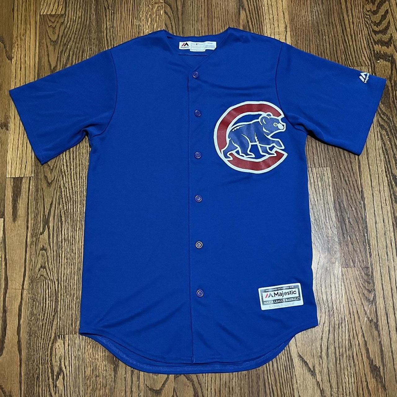 Majestic, Shirts, Chicago Cubs Vintage Majestic Throwback Jersey