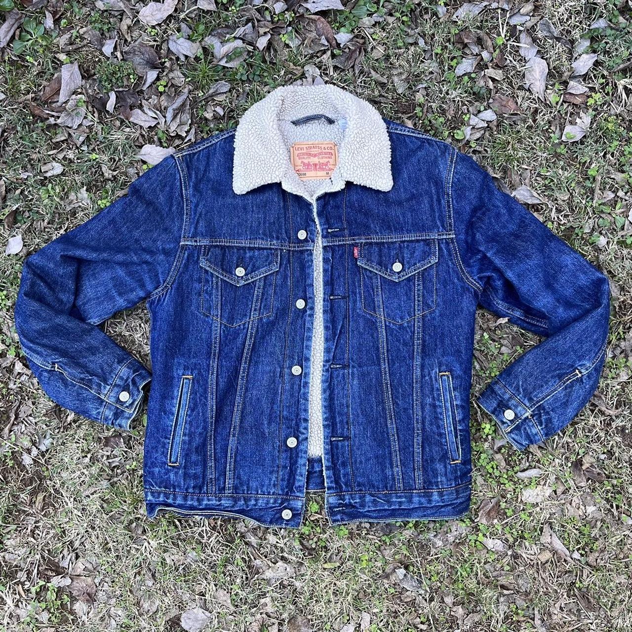 Vintage Levis Sherpa Truckers Denim Jacket Depop