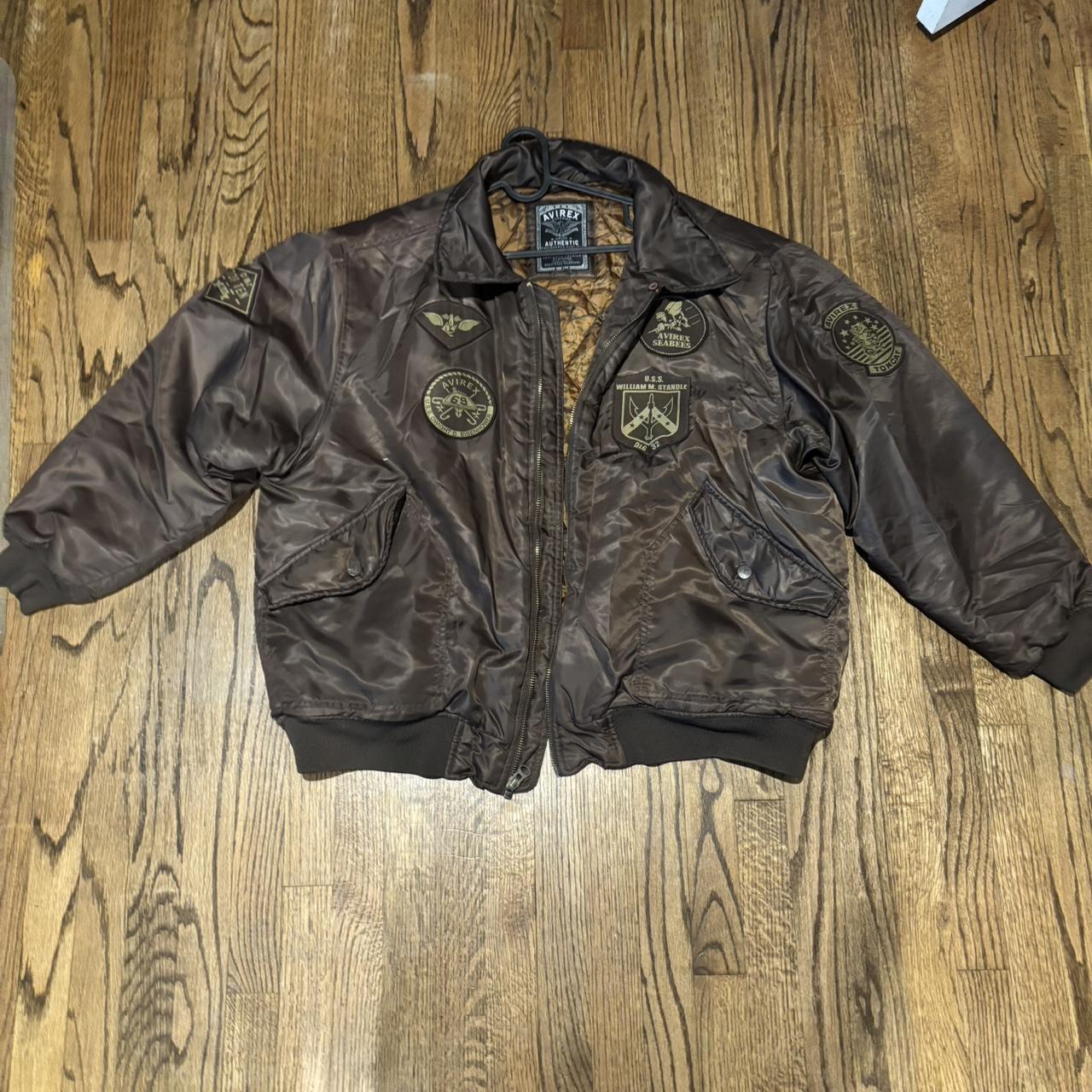 Crazy avirex Bomber jacket w arm patches and