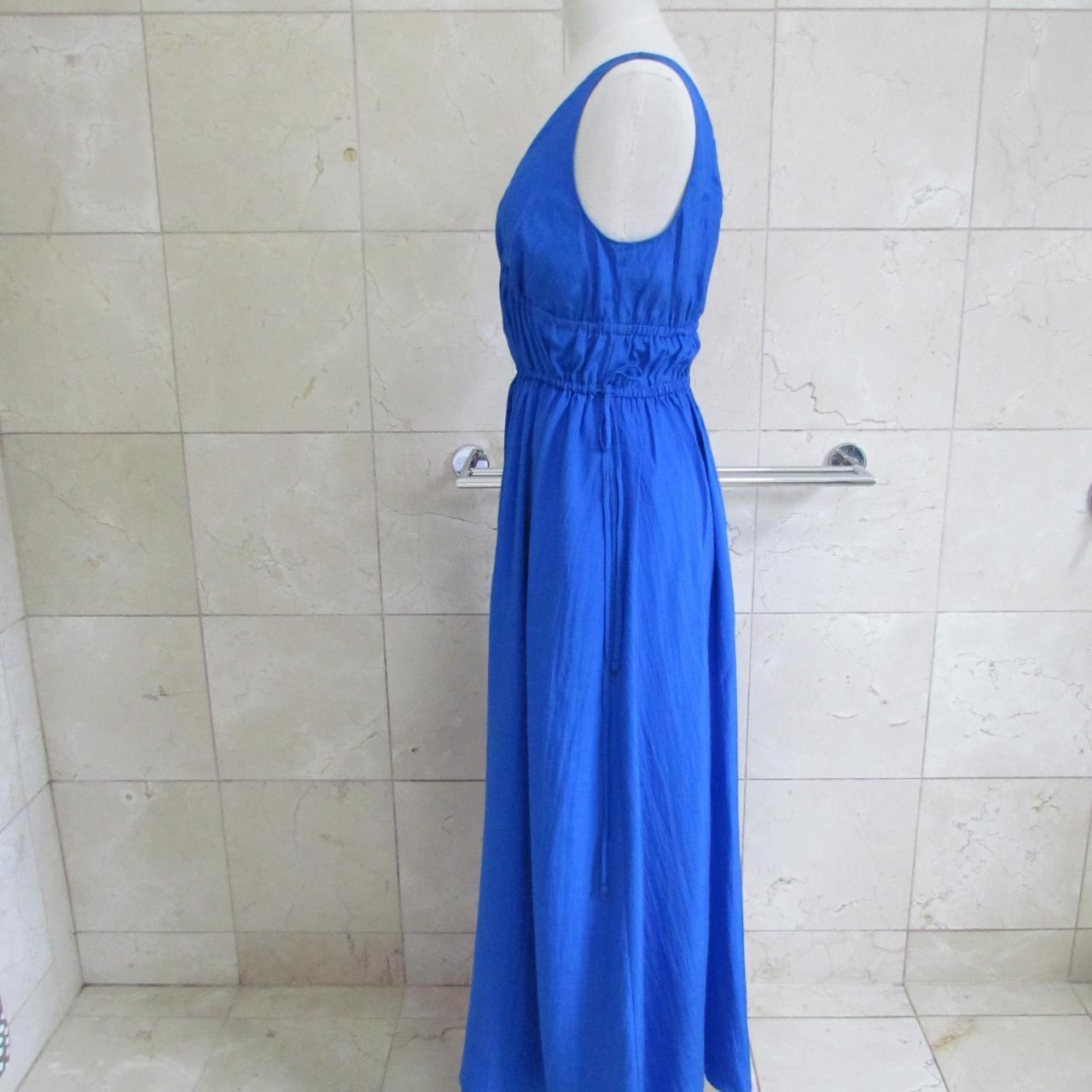 CUE Blue Grecian Dress Size 8 Excellent Condition Depop