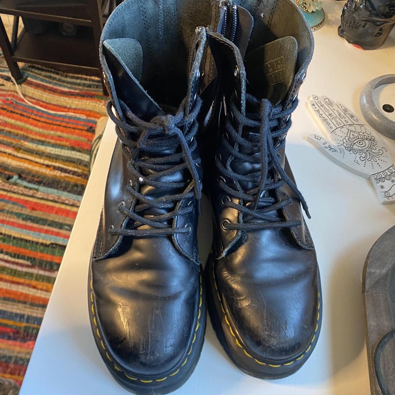 Dr. Marten Jason Platform Boots (very worn; scuffs... - Depop