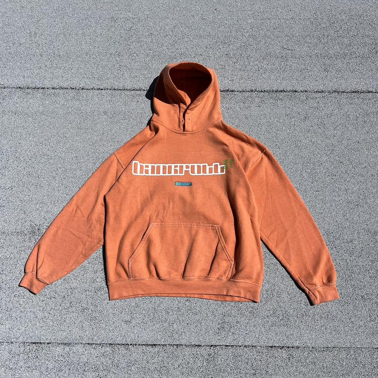 Brockhampton Men's Orange and White Hoodie | Depop