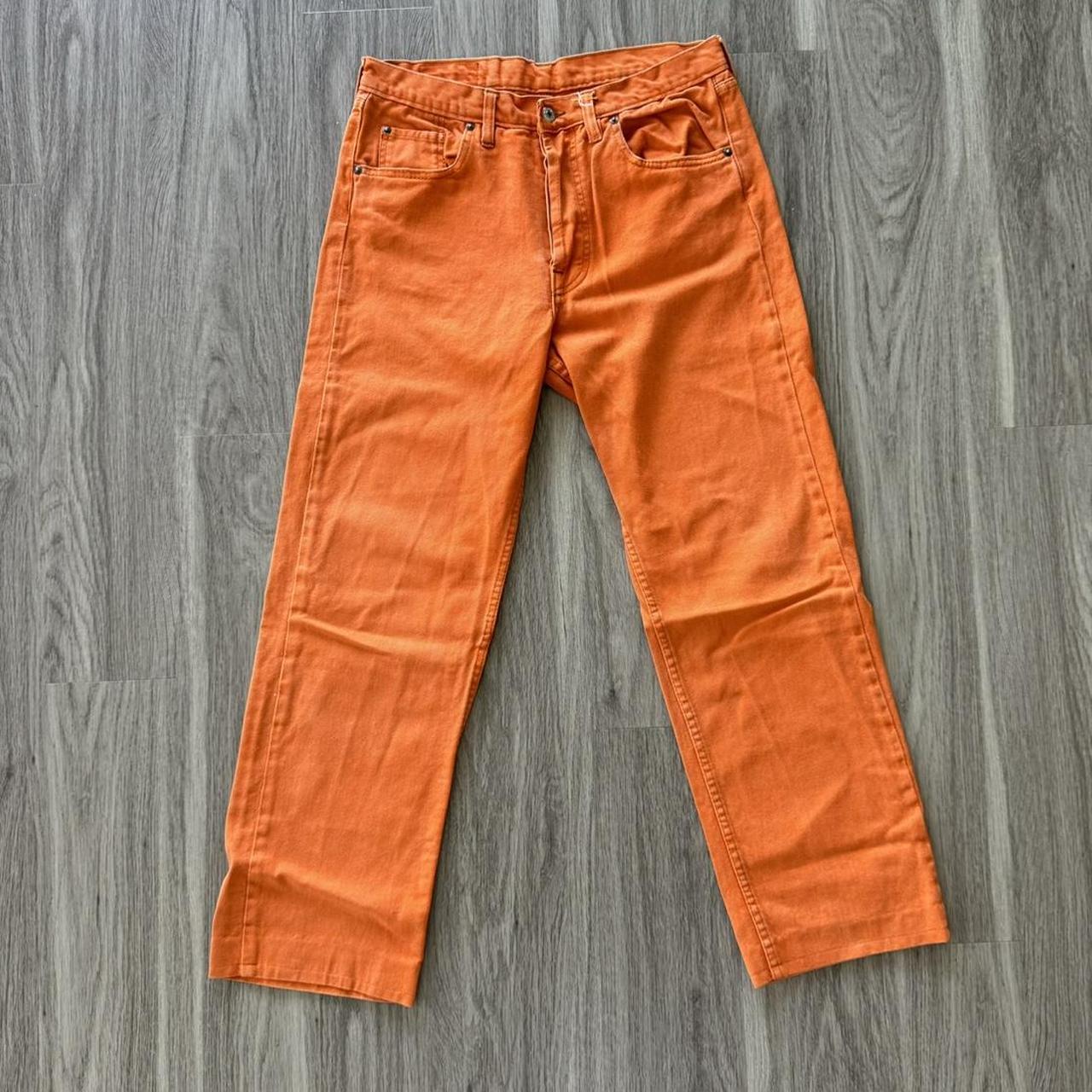 Orange levi's shops 501