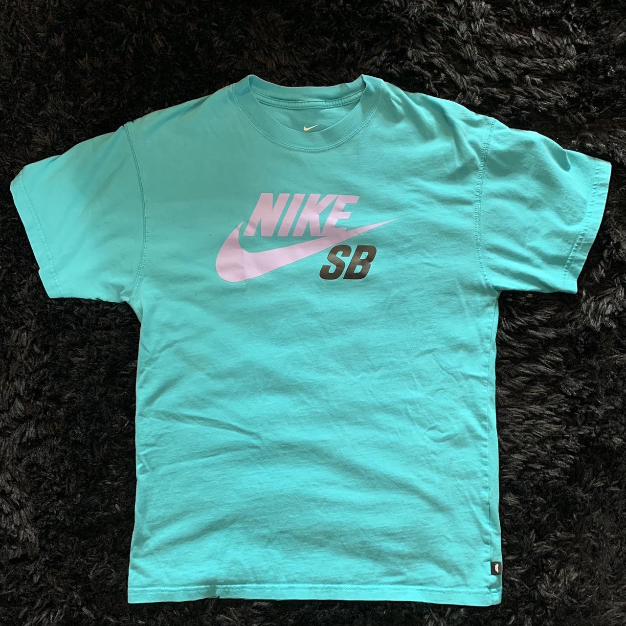 Nike Men's Blue and Purple T-shirt | Depop