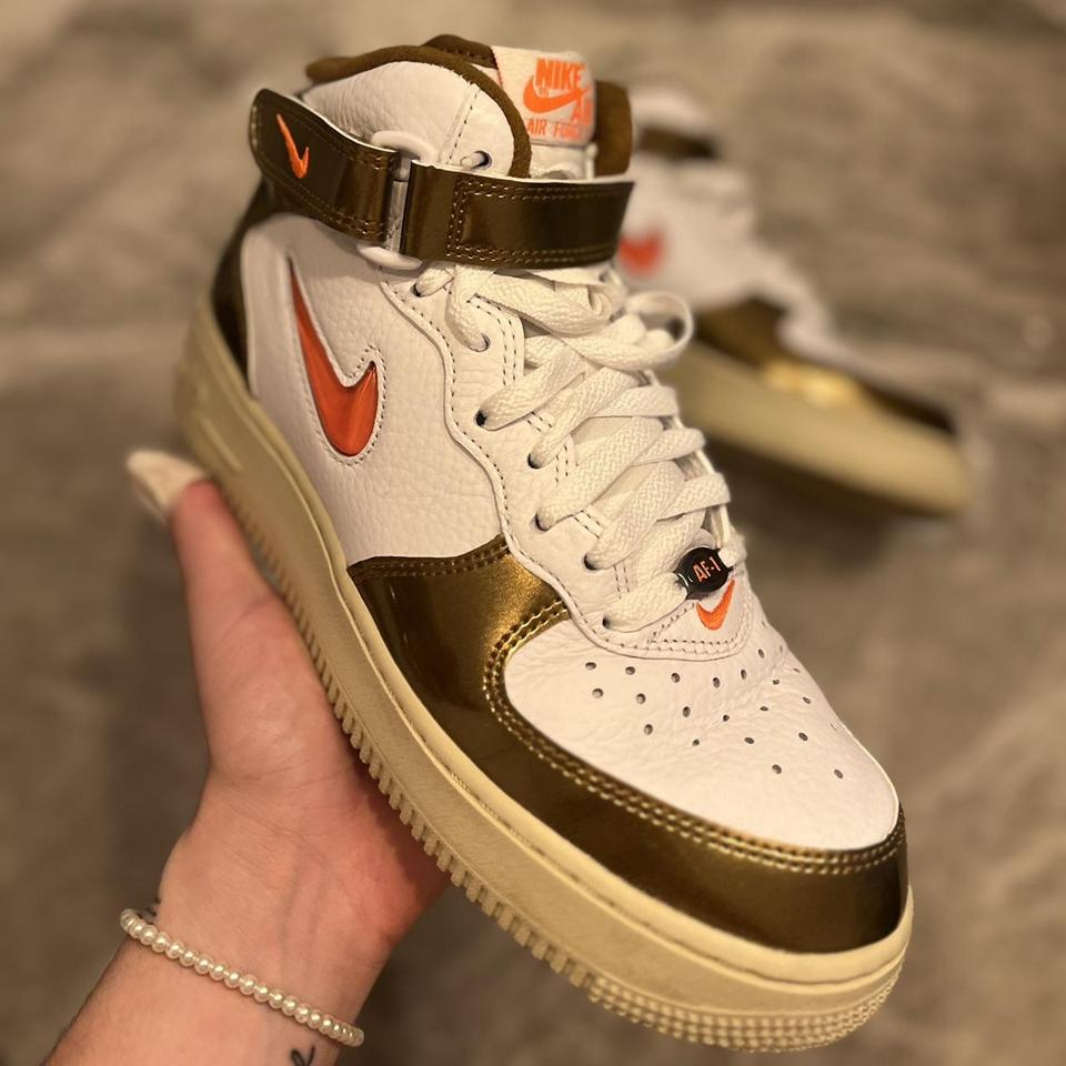 NIke Air Force 1 exclusives - White, black, orange. - Depop