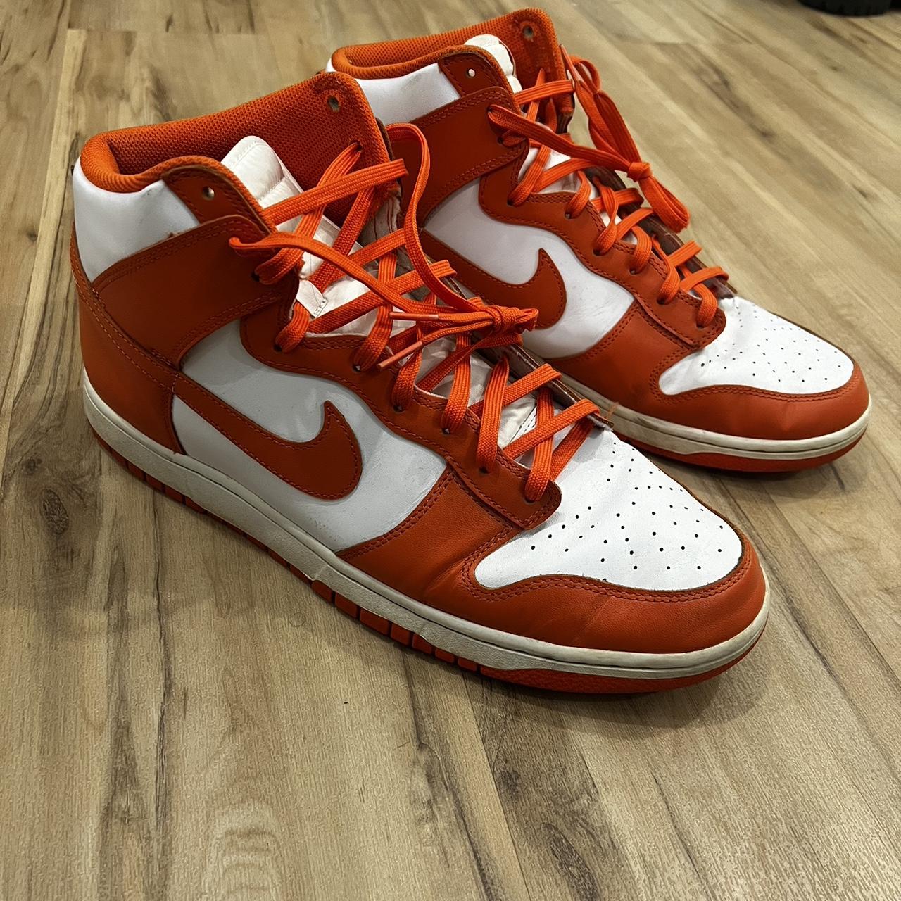 nike dunk high syracuse, nice orange pop, sz 14,