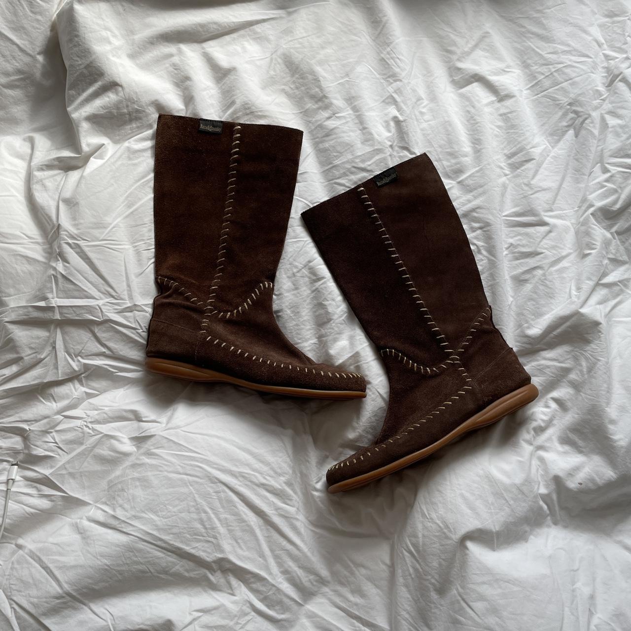 Flat clearance fringe boots