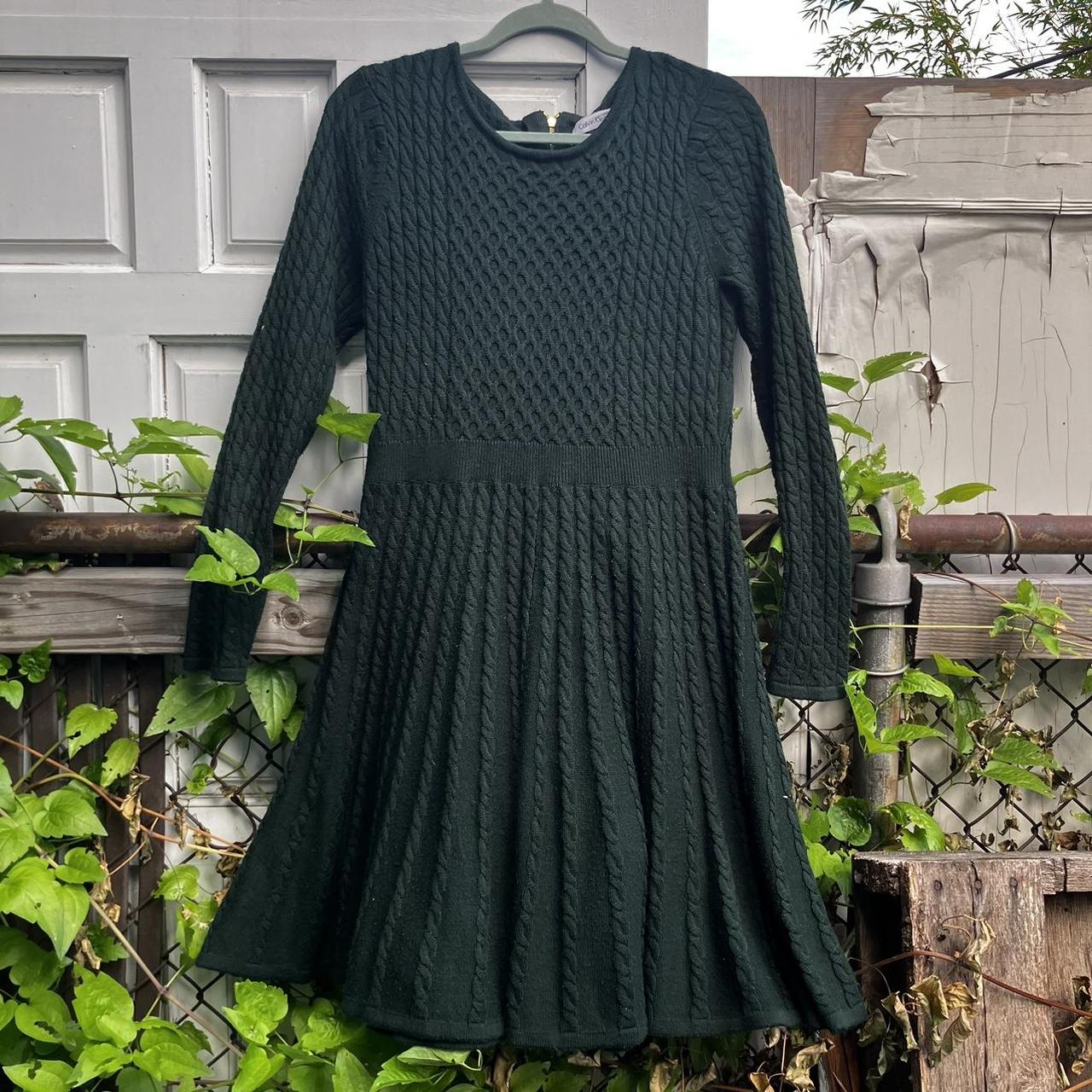 Calvin klein hunter green dress hotsell