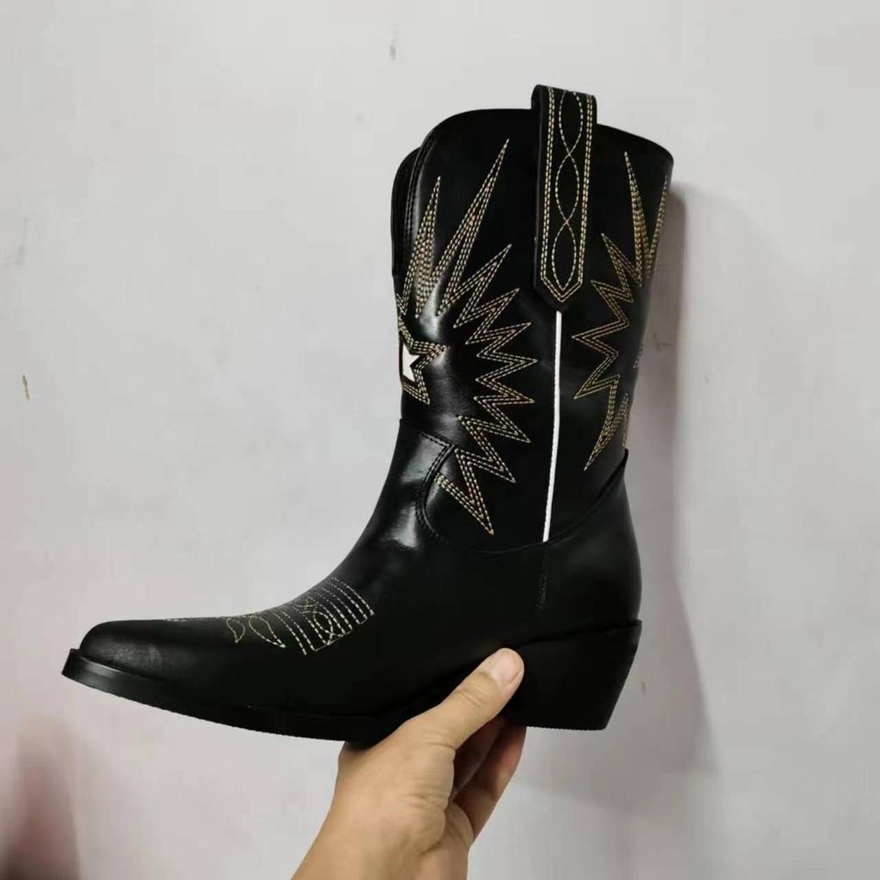 Black ankle cowboy boots Super cute and versatile... Depop