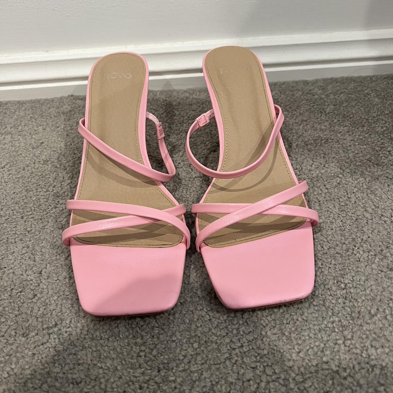 bright pink kitten heels