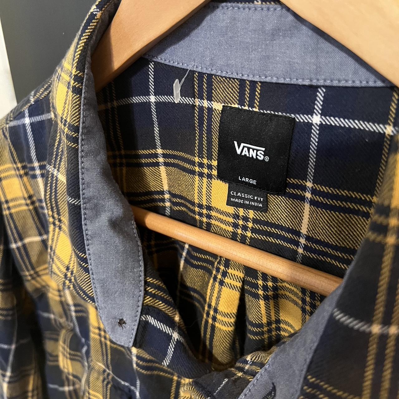 black and yellow checkered vans shirt