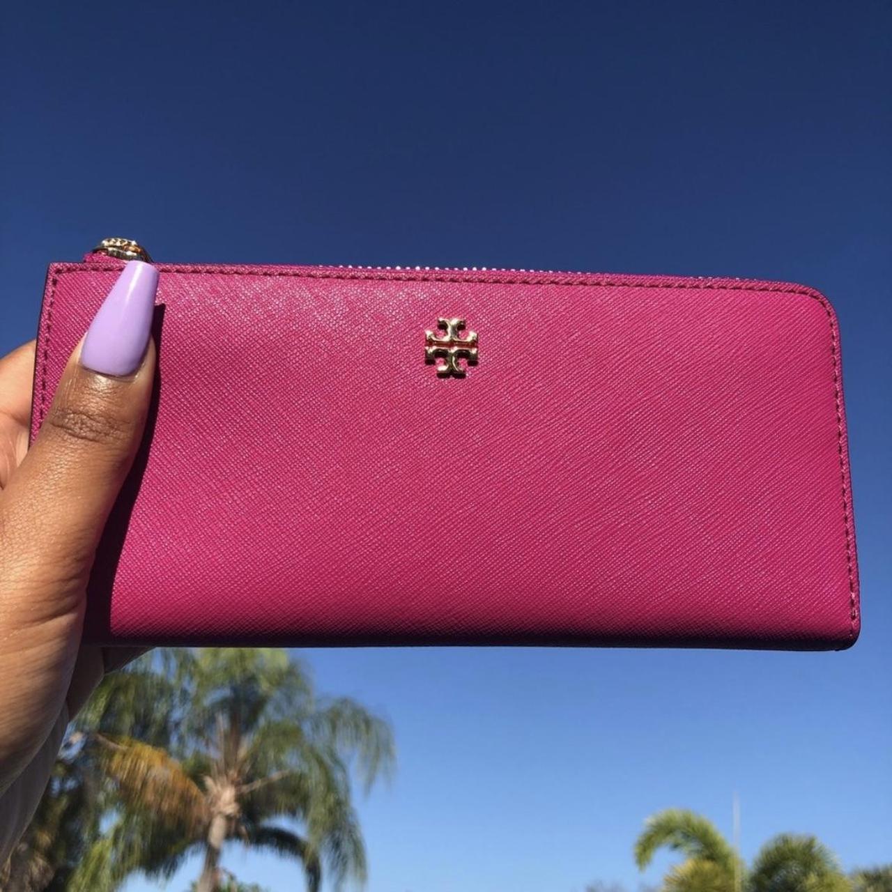 Tory burch pink outlet wallet