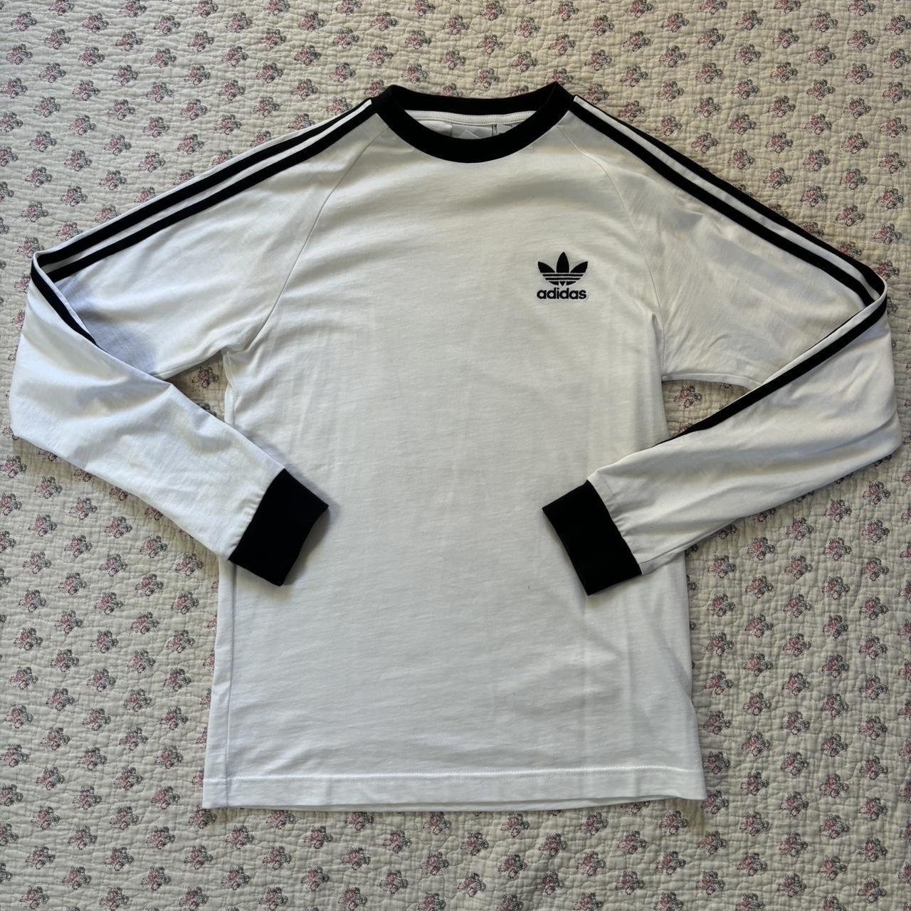 ◆adidas◆ 3S Long Sleeve Tee White IA4879 adidas Adicolor Classics 3-Stripes Long Sleeve Tee 'White