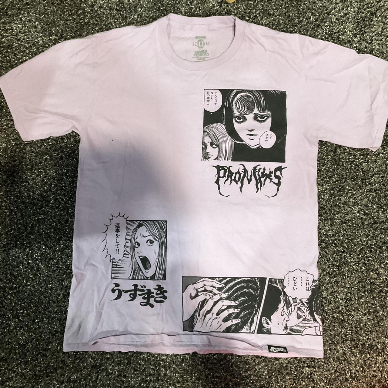 Medium Broken Promises Junji Ito purple shirt... - Depop