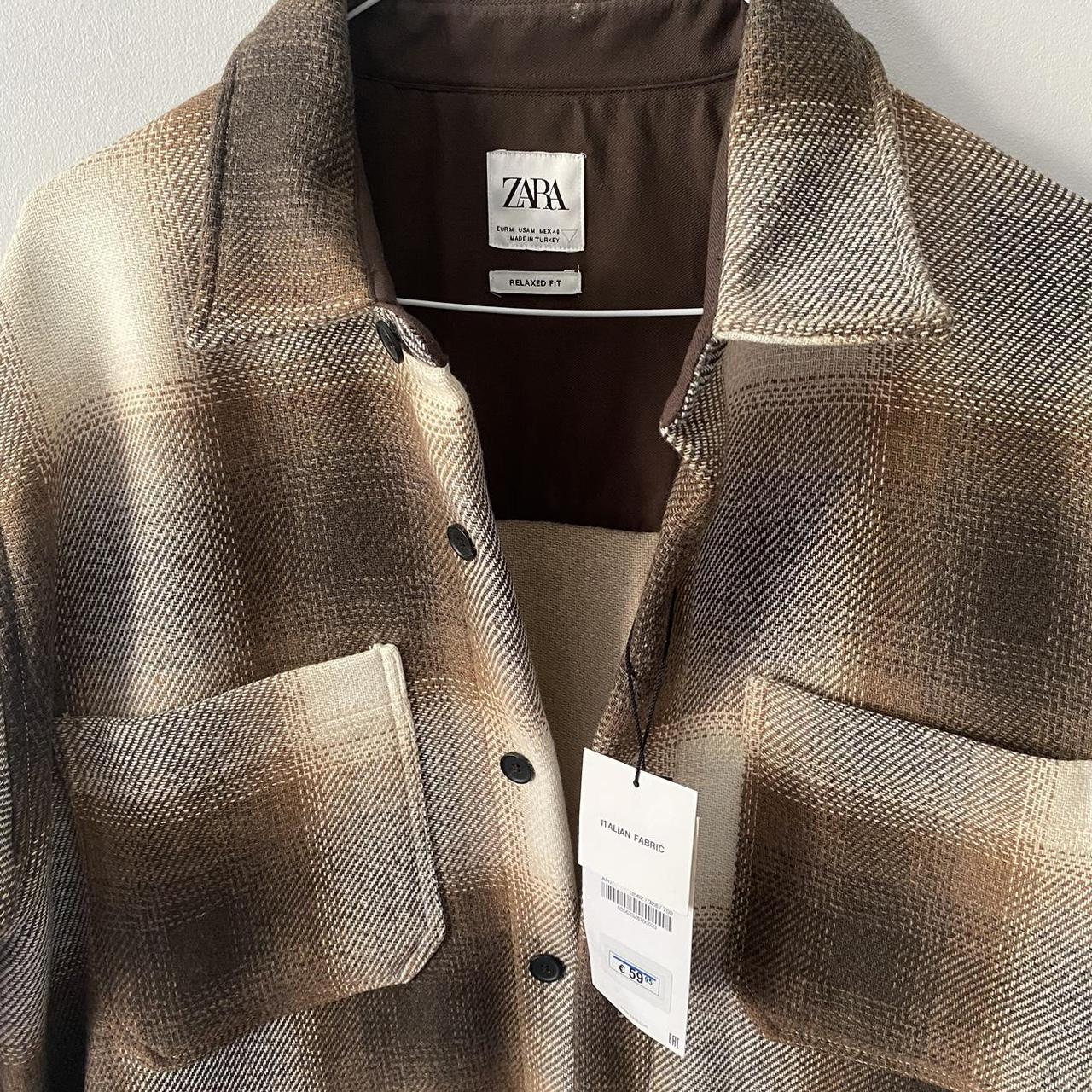 Men’s Zara jacket Flannel jacket Plaid... Depop