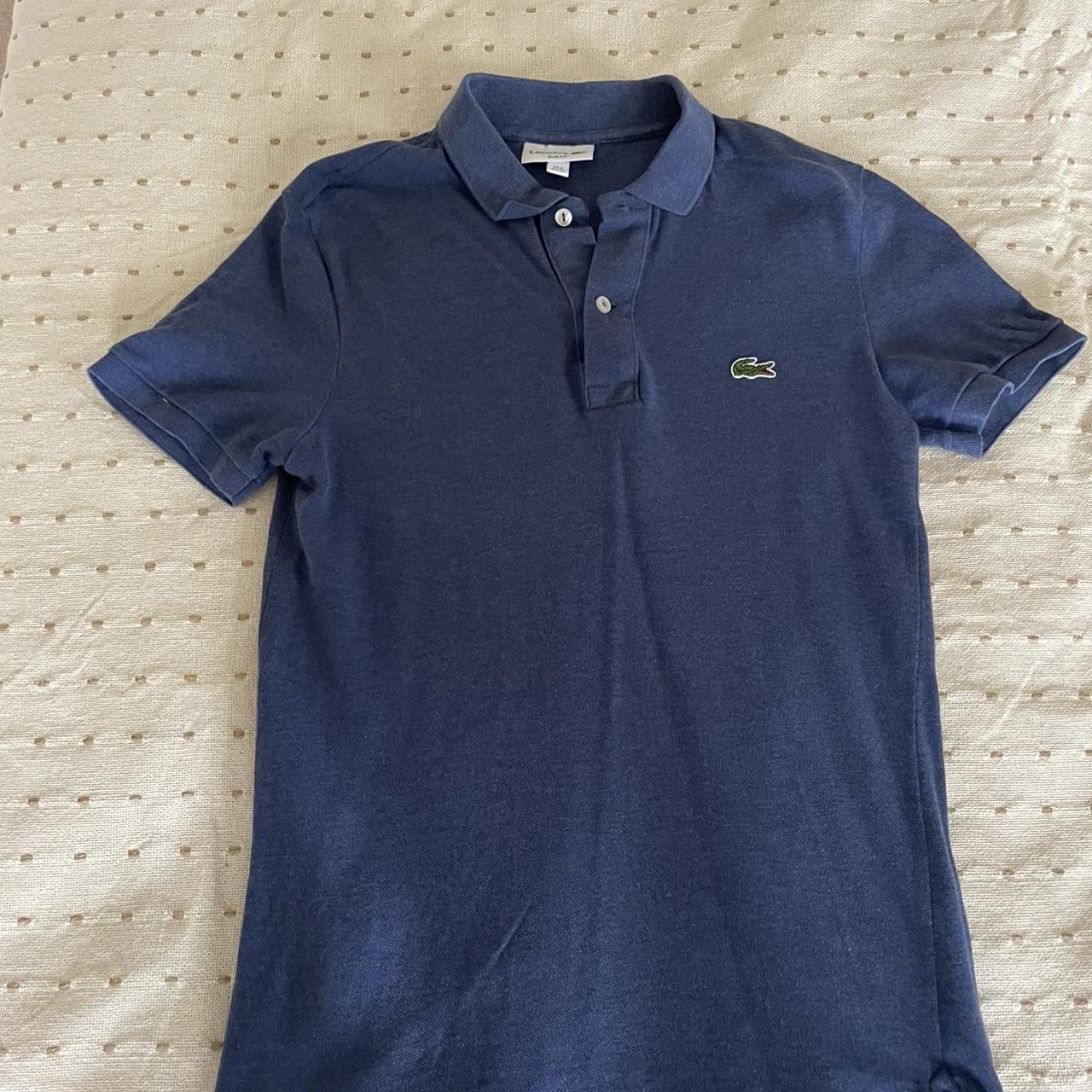 Lacoste Men's Navy and Blue Polo-shirts | Depop