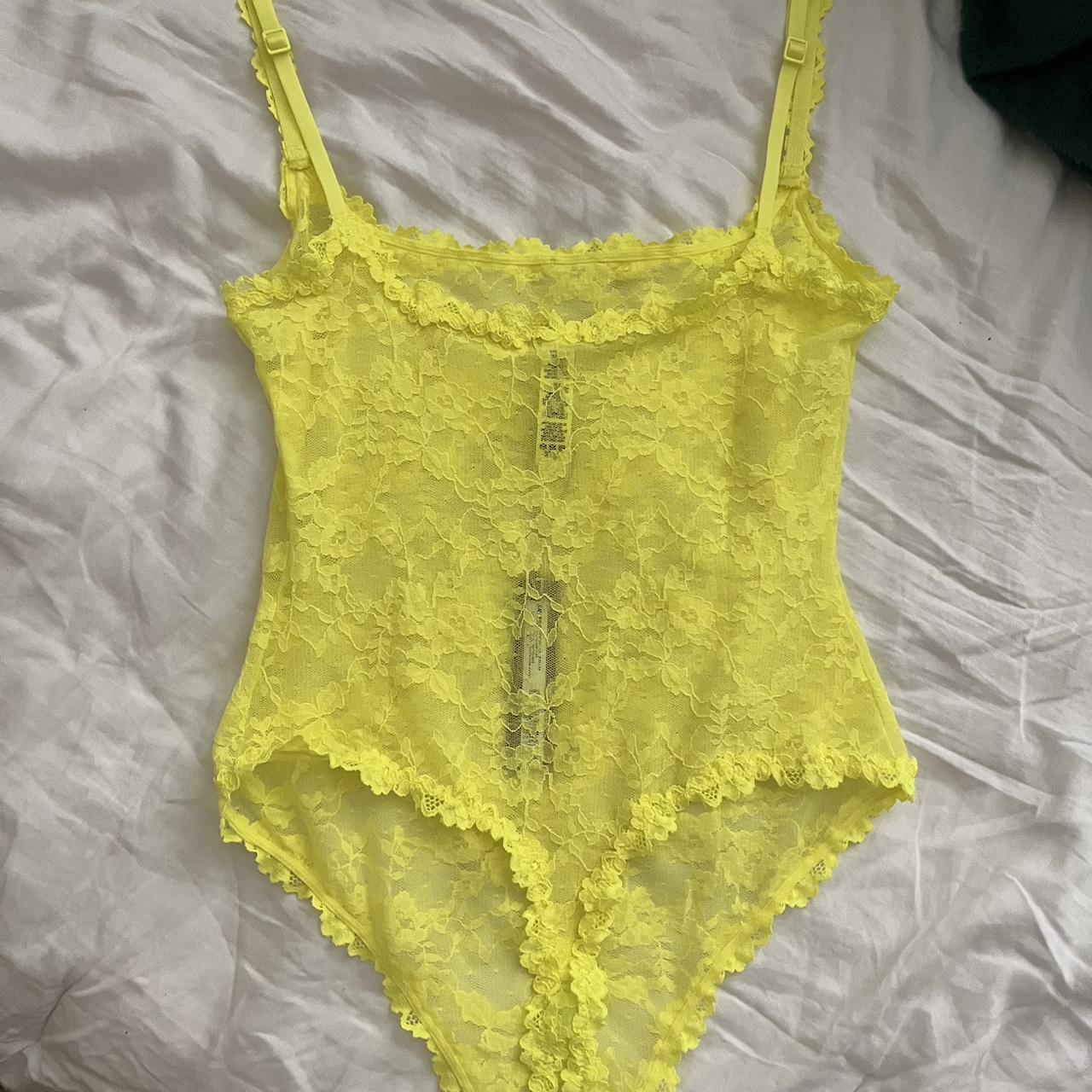 SKIMS stretch lace thong bodysuit - Depop