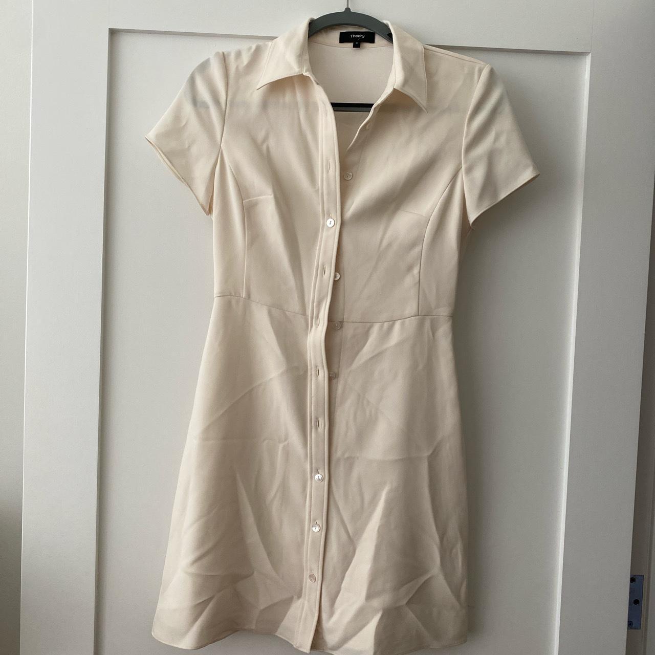 Theory button cheap down dress