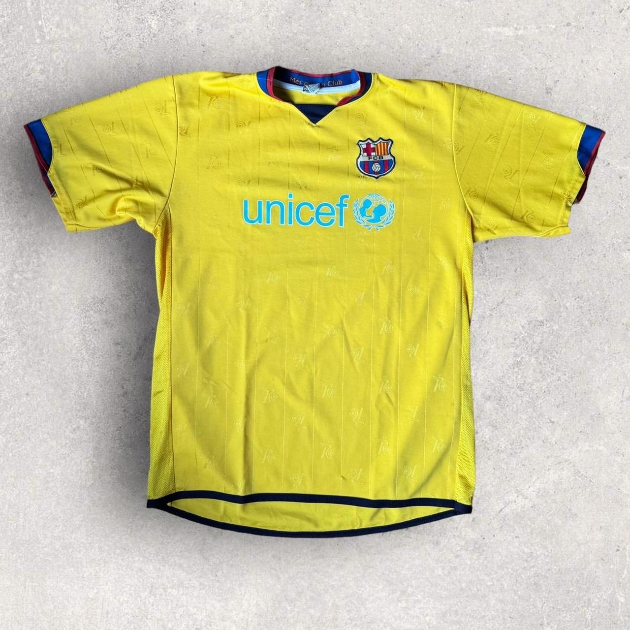 FC Barcelona Vintage Unicef Soccer Football Jersey. Depop