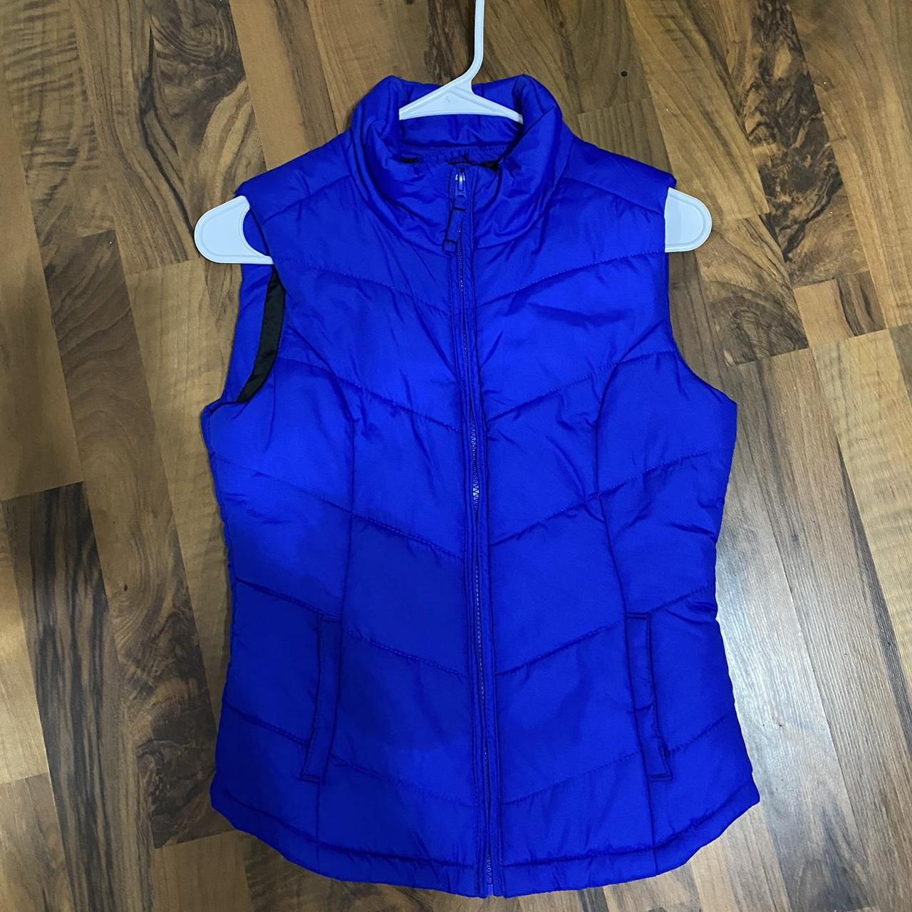 Aeropostale Women's Blue Gilet | Depop