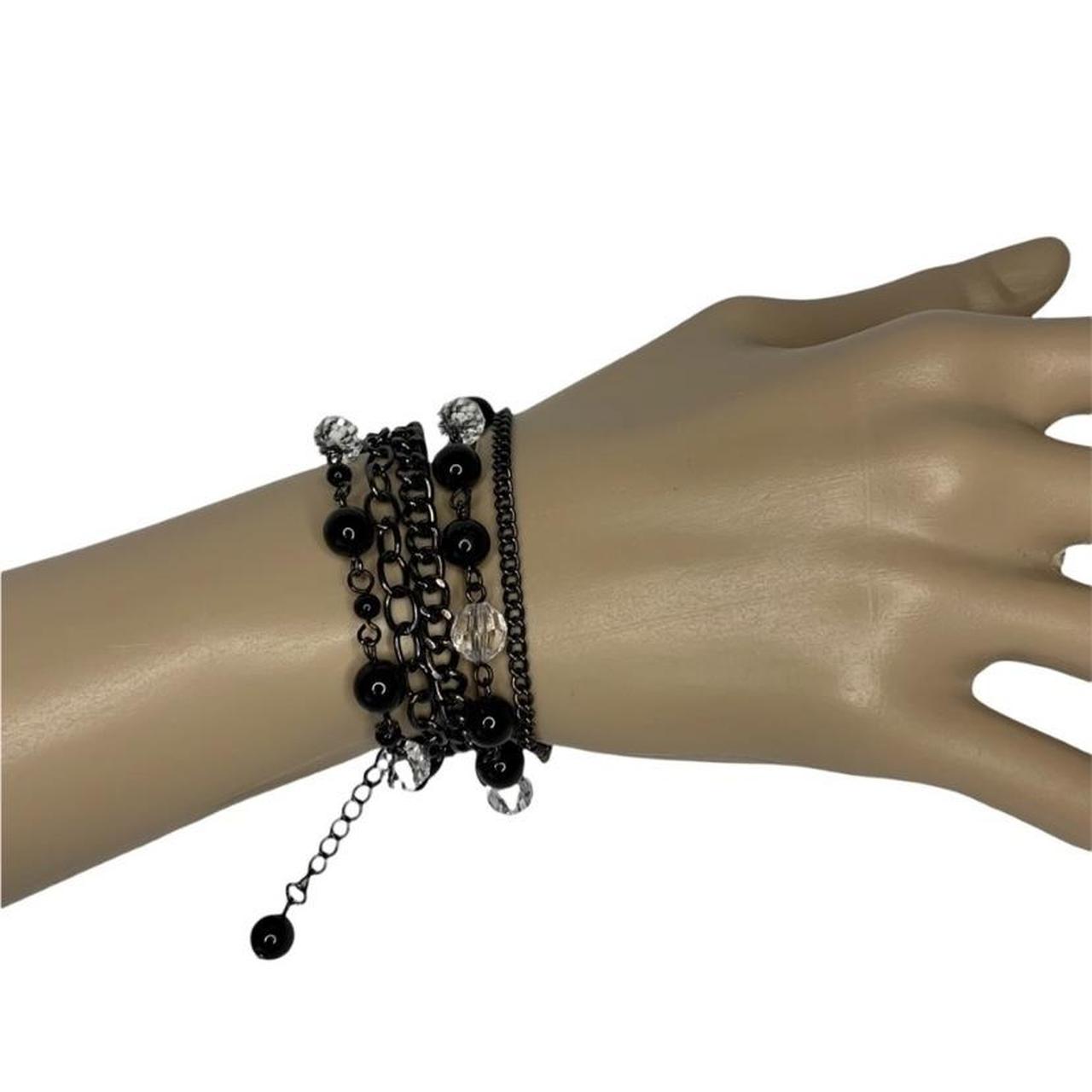Women's Bracelet - Black – Multi Stranded Chains … - image 2
