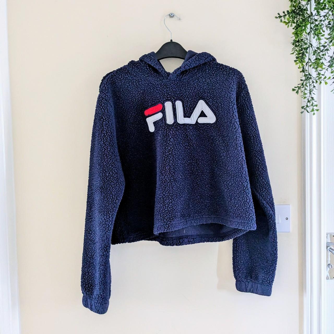 Fila teddy hoodie sweatshirt best sale