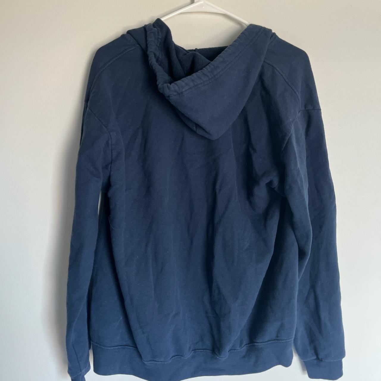 Fruit of the Loom size M navy hoodie zip up sweatshirt - Depop