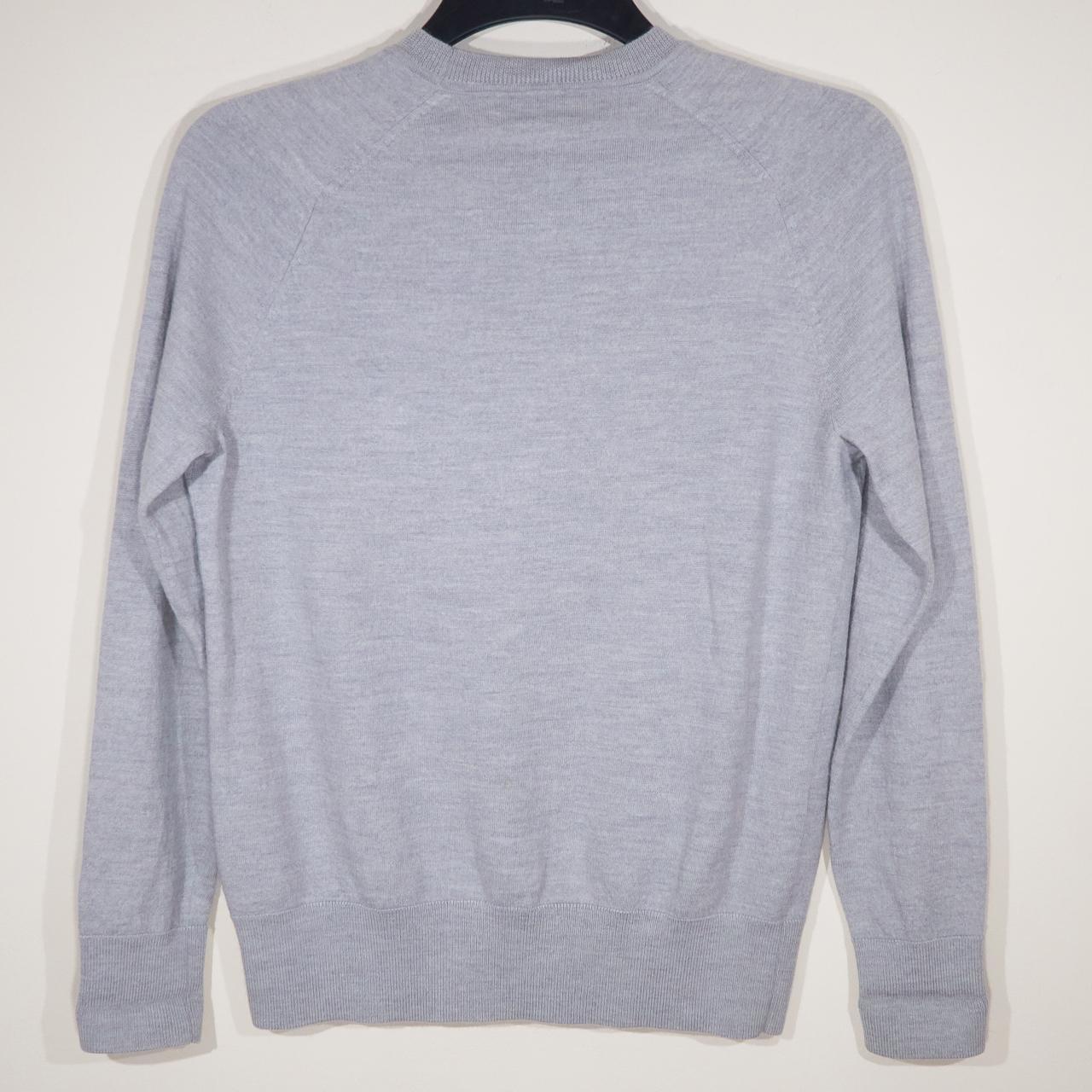 Hardy Amies Men s Grey 100 Wool Crew Neck Long