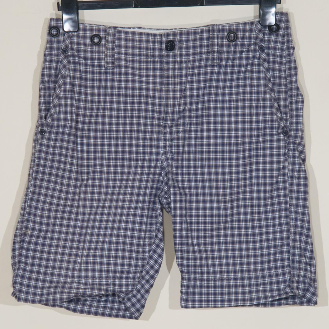 Replay Men's Blue Brown Check Zip Fly Casual