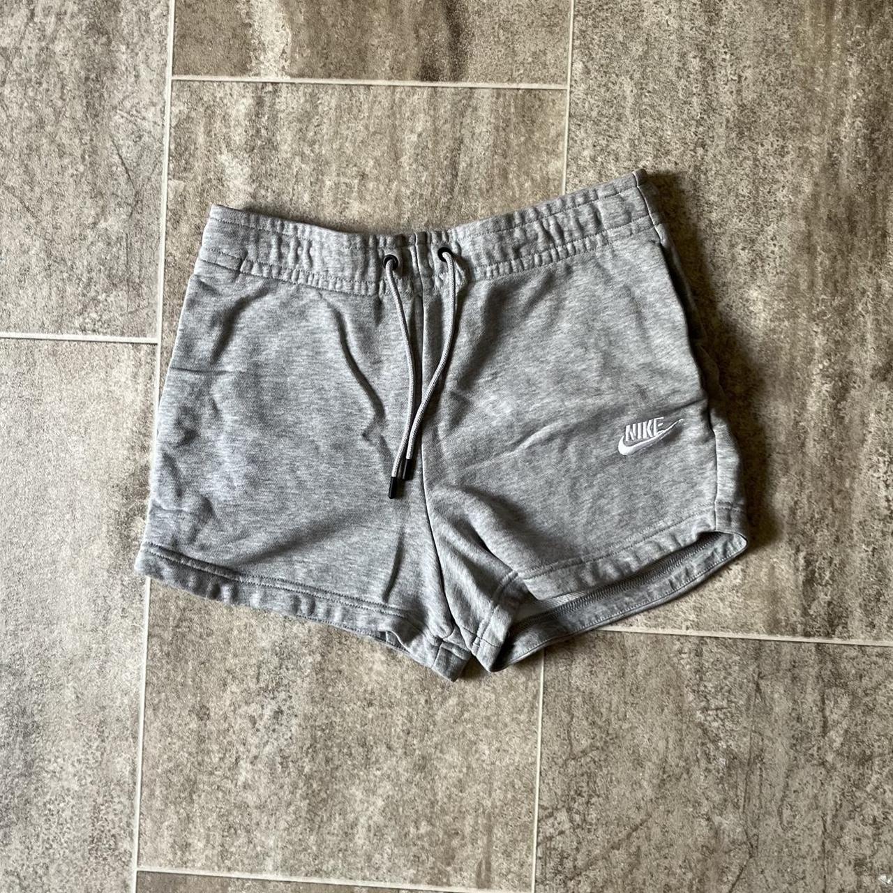 grey nike sweatshorts - Depop