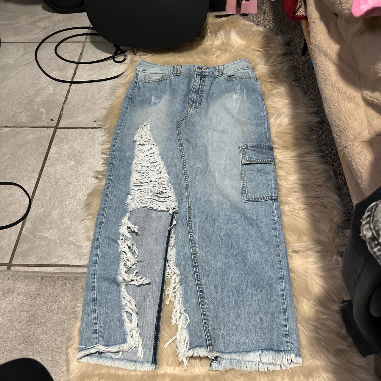 Long Jean skirt from Akira. It’s a small but it fits... - Depop