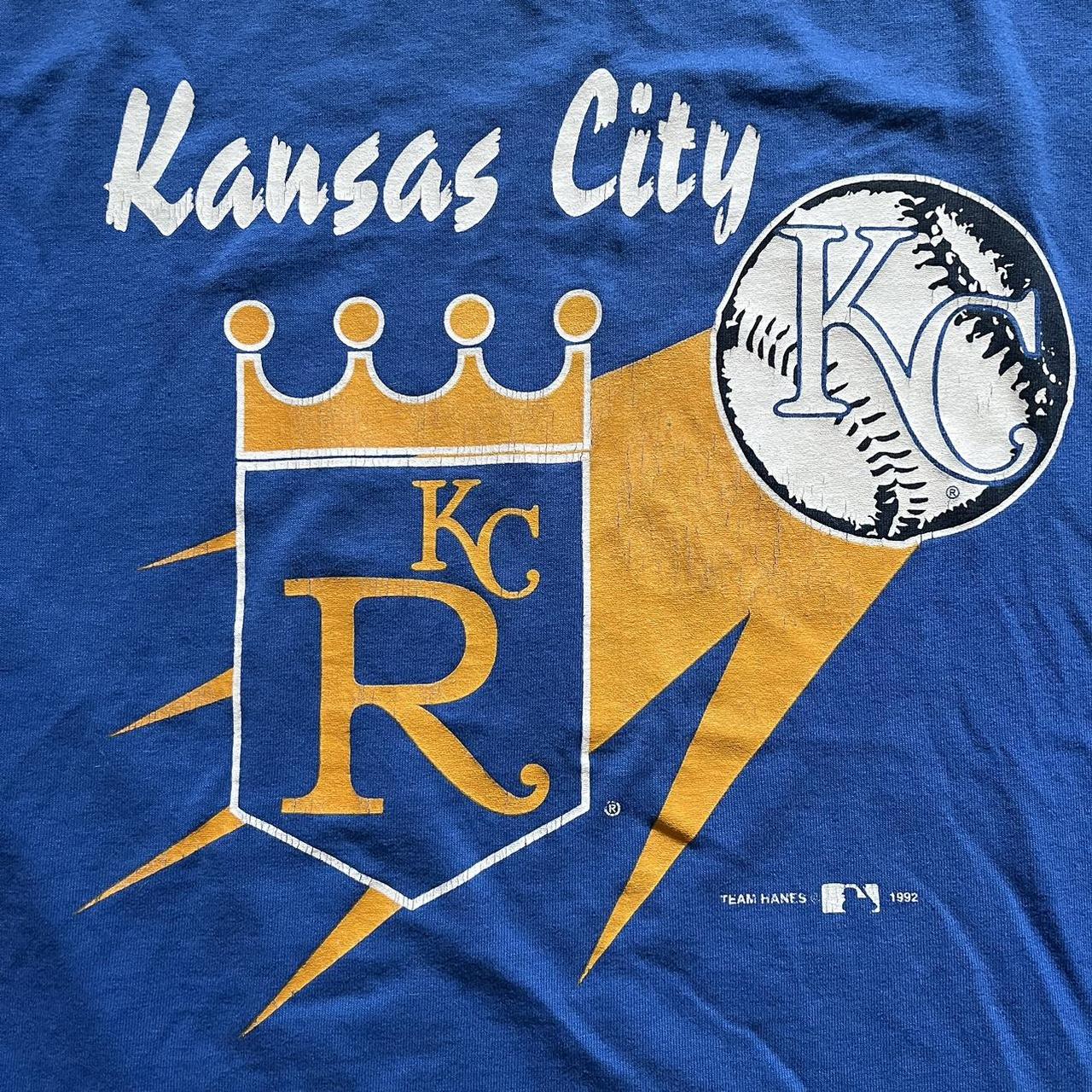 90's Kansas City Royals Baseball Jersey By Logo - Depop