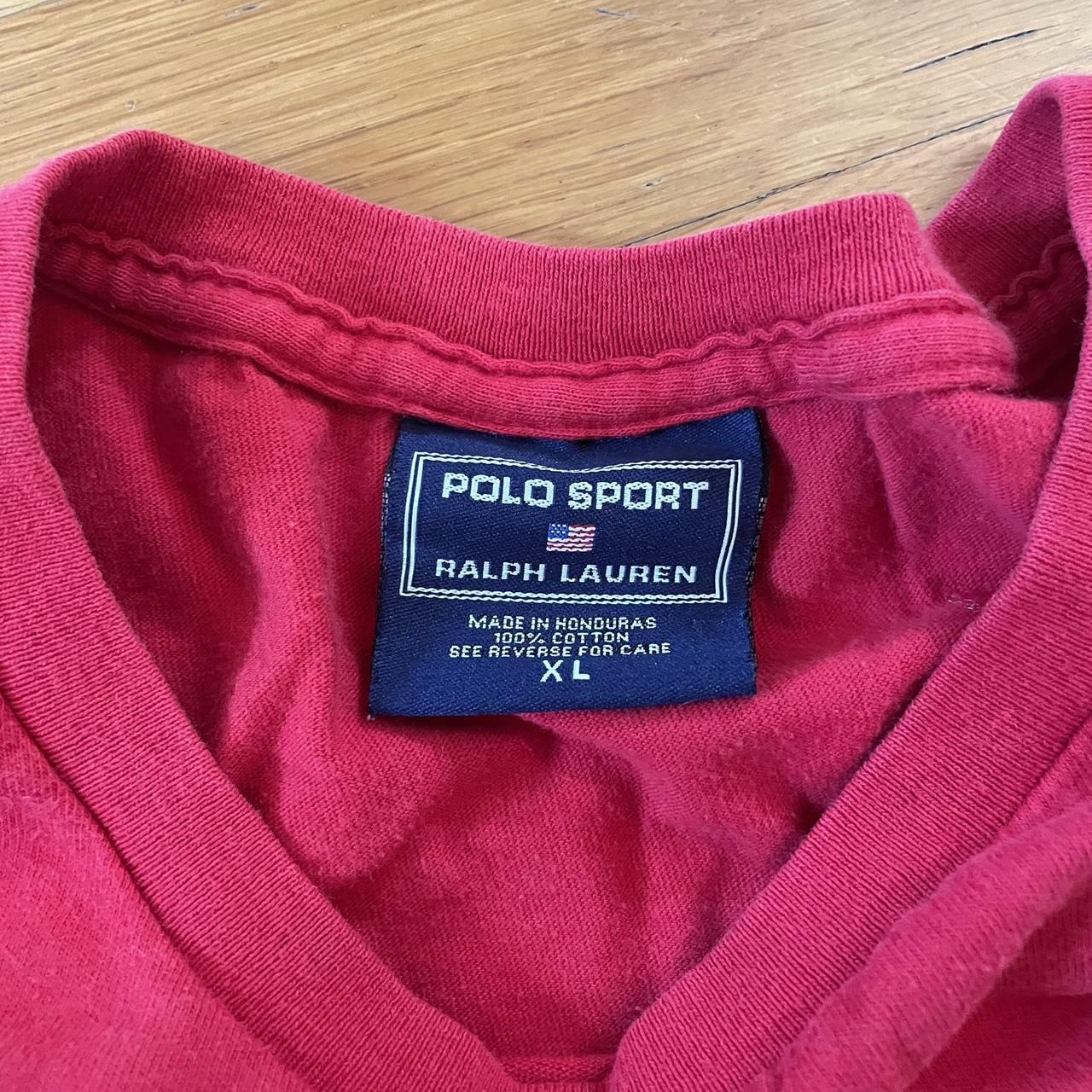 Polo Sport Men's Red and Black T-shirt | Depop