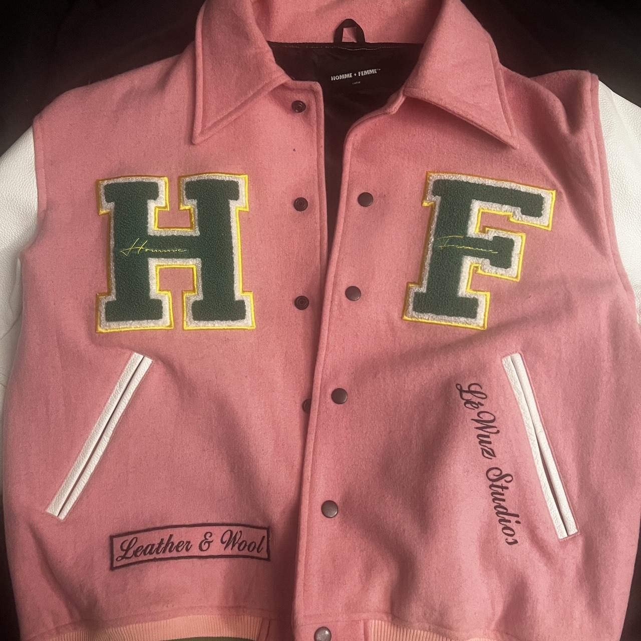 Homme Femme Varsity Jacket sz offers large