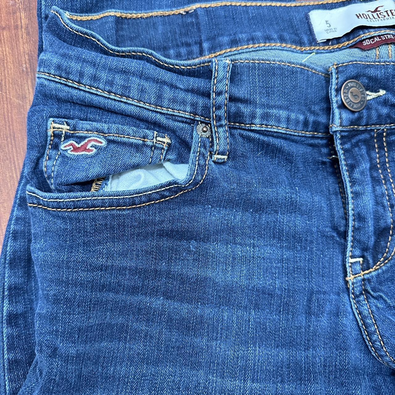 vintage y2k super low rise hollister flare jeans - Depop