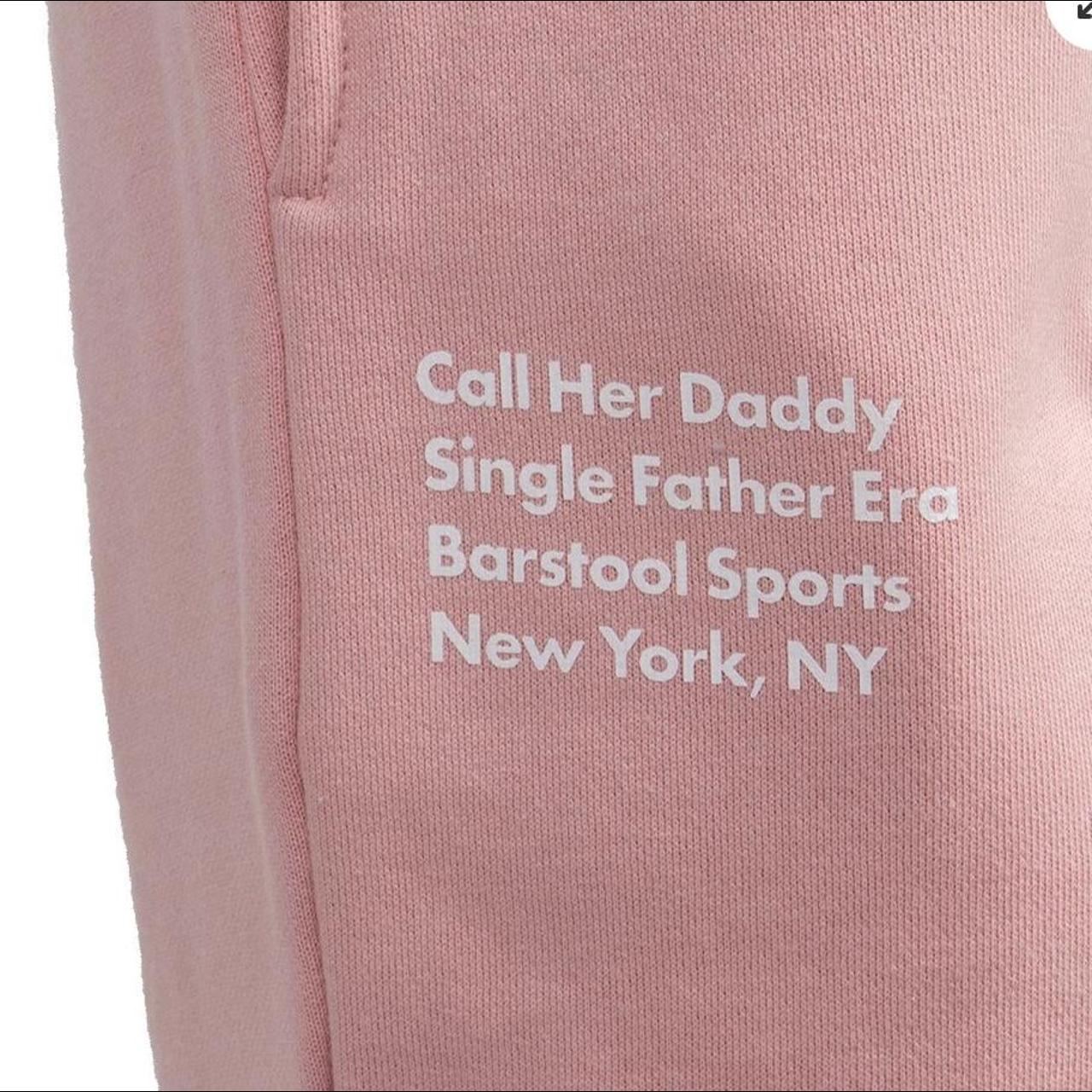 Barstool Sports Women's Pink and White Joggerstracksuits Depop