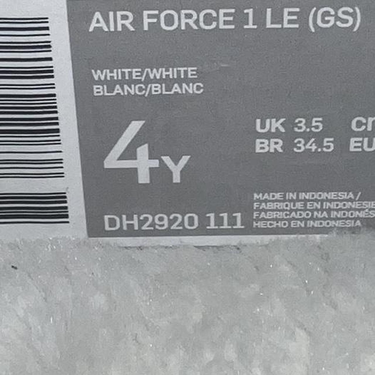 size 4y air force 1